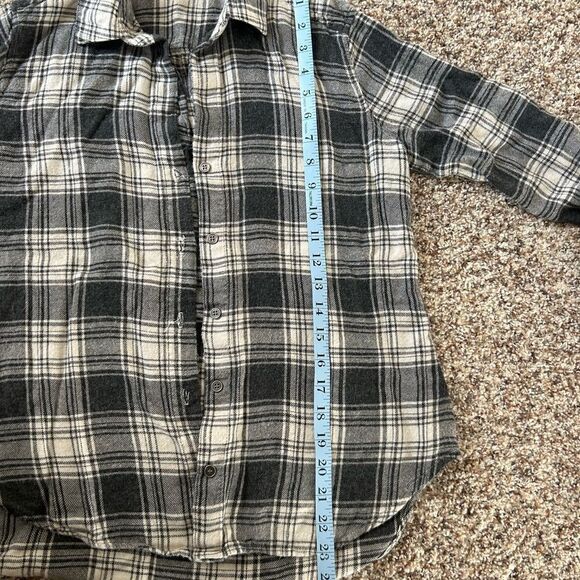 Bella Dahl Women’s Gray Plaid Button Down Flannel 100% Rayon Size Extra Small - Picture 11 of 11